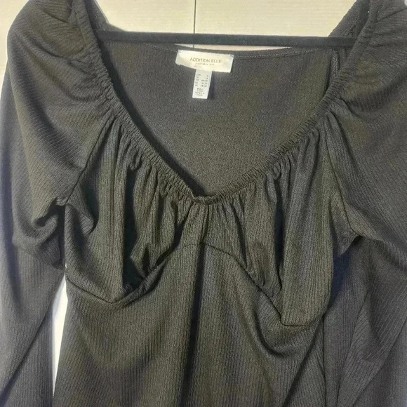 Penningtons Addition Elle Black Sweetheart Long Sleeve Knit Stop Size 1x - Picture 4 of 8